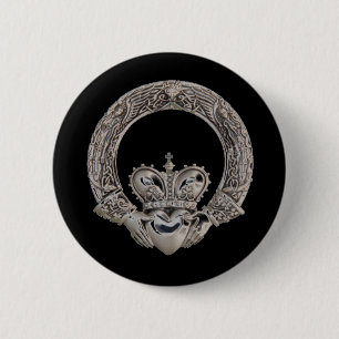 Badge Rond 5 Cm Boutons de Claddagh