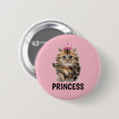 BADGE ROND 5 CM BOUTONS DE CUISINE PRINCESS CAT (Devant & derrière)