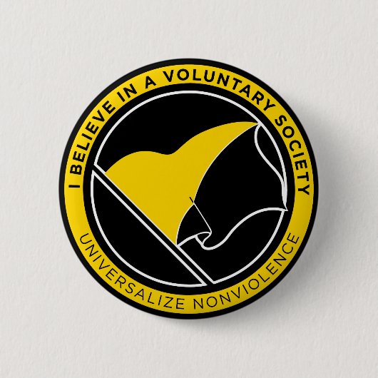 Badge Rond 5 Cm Boutons de drapeau d'AnCap (Devant)