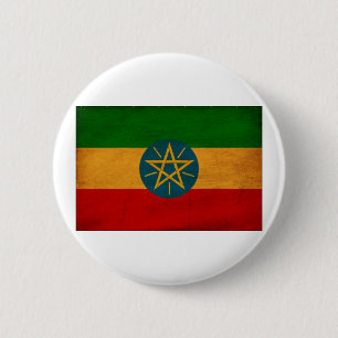 Badge Rond 5 Cm Boutons de drapeau de l'Ethiopie