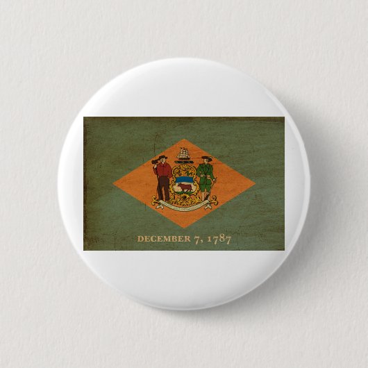Badge Rond 5 Cm Boutons de drapeau du Delaware (Devant)