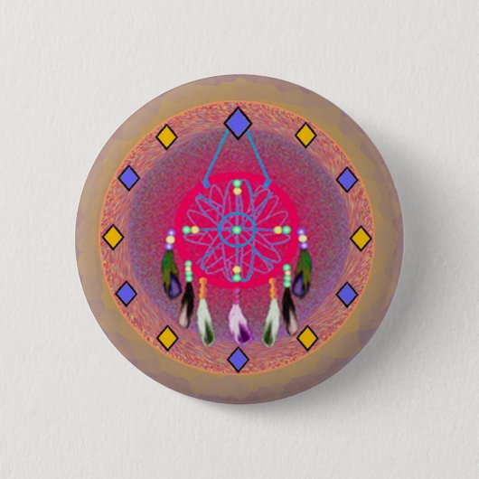 Badge Rond 5 Cm Boutons de Dreamcatcher (Devant)