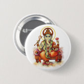 Badge Rond 5 Cm Boutons de Ganesh (Devant & derrière)