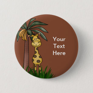 Badge Rond 5 Cm Boutons de girafe