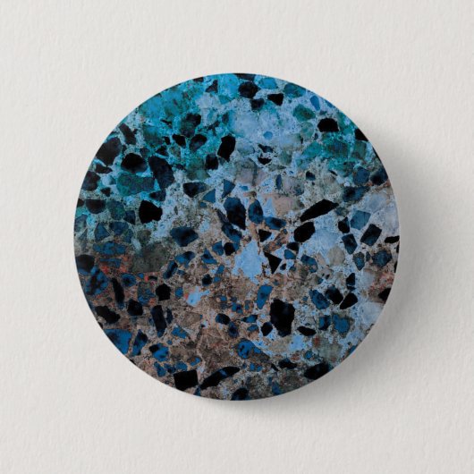 Badge Rond 5 Cm Boutons de granit bleu (Devant)