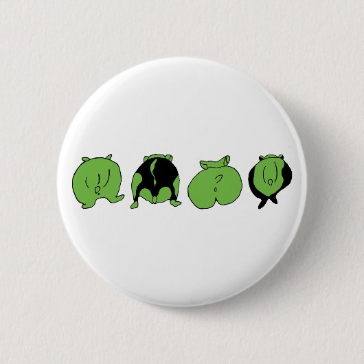 Badge Rond 5 Cm Boutons de hamster vert (Devant)