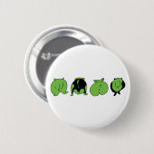 Badge Rond 5 Cm Boutons de hamster vert (Devant & derrière)