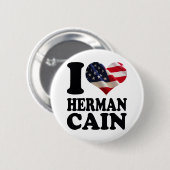 Badge Rond 5 Cm Boutons de Herman Caïn de drapeau américain du (Devant & derrière)