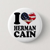 Boutons de Herman Caïn de drapeau américain du