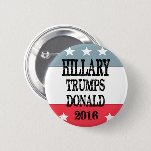 Badge Rond 5 Cm Boutons de Hillary Clinton (Devant & derrière)
