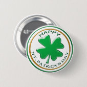 Badge Rond 5 Cm Boutons de Jour de la Saint Patrick (Devant & derrière)