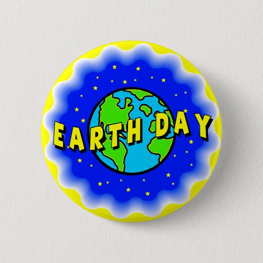 Badge Rond 5 Cm Boutons de jour de la terre (Devant)