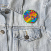Badge Rond 5 Cm Boutons de jour de la terre (En situation)