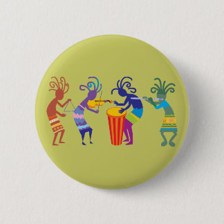 Badge Rond 5 Cm Boutons de Kokopelli