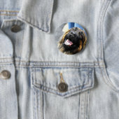 Badge Rond 5 Cm Boutons de Leonberger (En situation)