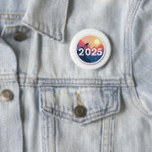 Badge Rond 5 Cm Boutons de logo 2025 (En situation)