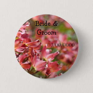 Badge Rond 5 Cm Boutons de Mariage Cadeaux Mariée Marié Nom Sauveg