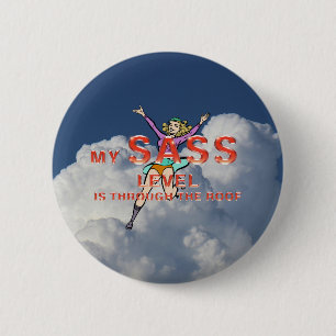 Badge Rond 5 Cm Boutons de mon niveau de piquant