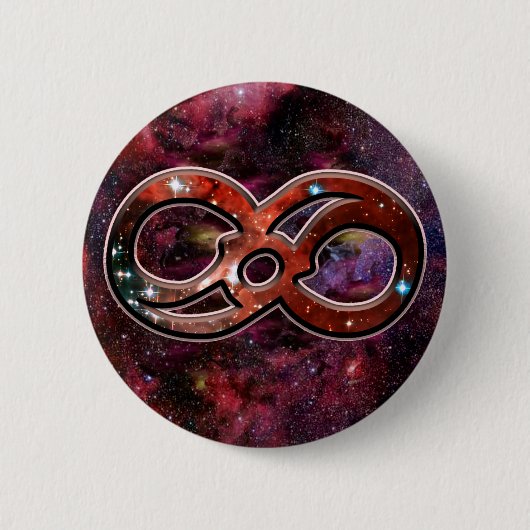 Badge Rond 5 Cm Boutons de nébuleuse d'infini (Devant)