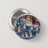 Badge Rond 5 Cm Boutons de pingouin (Devant & derrière)