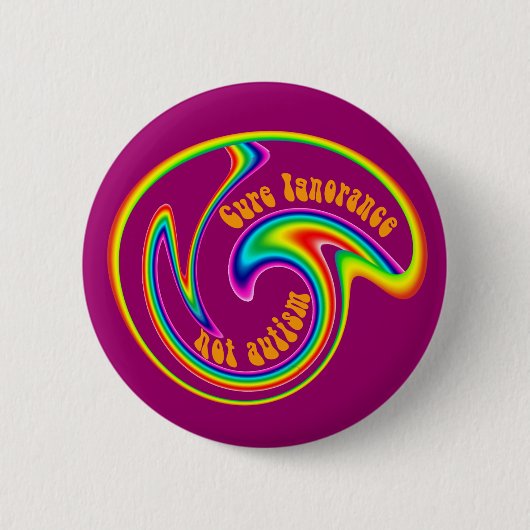 Badge Rond 5 Cm Boutons de remous d'ignorance de traitement (Devant)