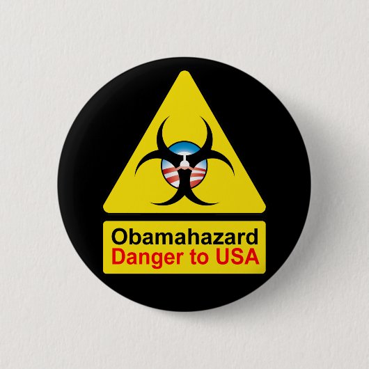 Badge Rond 5 Cm Boutons de risque d'Obama (Devant)