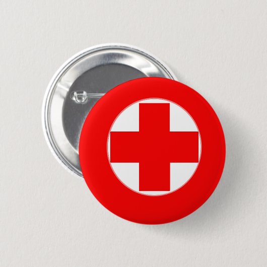 BADGE ROND 5 CM BOUTONS DE SAC - PREMIERS SECOURS (Devant & derrière)