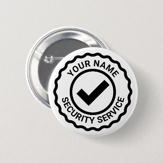 Badge Rond 5 Cm Boutons de signalisation de sécurité avec nom comm (Devant & derrière)