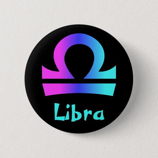 Badge Rond 5 Cm Boutons de signe de l'horoscope de la librairie (Devant)