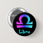 Badge Rond 5 Cm Boutons de signe de l'horoscope de la librairie (Devant & derrière)