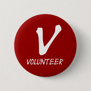 Badge Rond 5 Cm Boutons de T-shirt et volontaires volontaires et