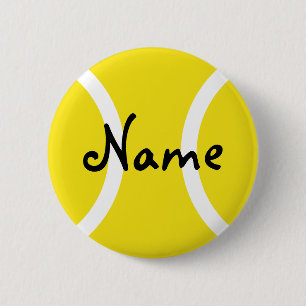 Badge Rond 5 Cm Boutons de tennis avec nom personnalisable