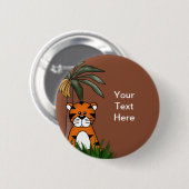 Badge Rond 5 Cm Boutons de tigre (Devant & derrière)