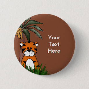 Badge Rond 5 Cm Boutons de tigre