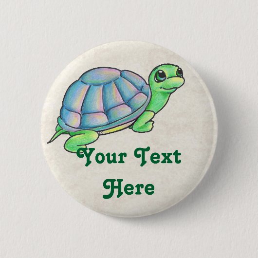 Badge Rond 5 Cm Boutons de tortue (Devant)