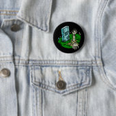 Badge Rond 5 Cm Boutons de zombi (En situation)