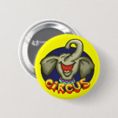 Badge Rond 5 Cm Boutons d'éléphant de cirque (Devant & derrière)