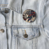 Badge Rond 5 Cm Boutons des samouraïs II (En situation)
