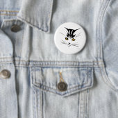 Badge Rond 5 Cm Boutons Design Art Chat (En situation)