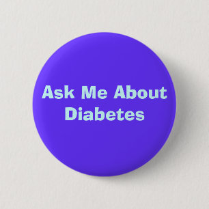 Badge Rond 5 Cm Boutons "DIABÈTES"