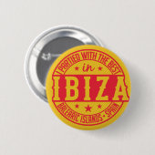 Badge Rond 5 Cm Boutons d'IBIZA Espagne (Devant & derrière)