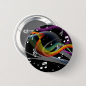 Badge Rond 5 Cm Boutons d'illustration de musique (Devant & derrière)