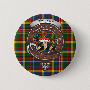 Badge Rond 5 Cm Boutons d'insigne de clan Buchanan
