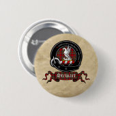 Badge Rond 5 Cm Boutons d'insigne de clan Stewart (Devant & derrière)