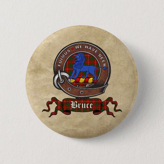Badge Rond 5 Cm Boutons d'insigne du clan Bruce (Devant)