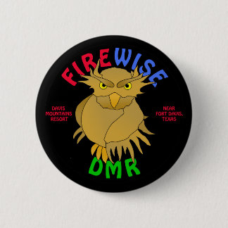 Badge Rond 5 Cm Boutons DMR - Chouette dans le sens du feu et plus