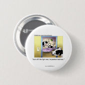 Badge Rond 5 Cm Boutons Drôles : Vaches : Lit Pasteurisé (Devant & derrière)