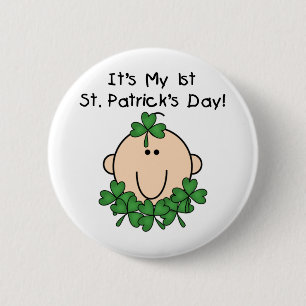 Badge Rond 5 Cm Boutons du jour de St Patrick de bébé