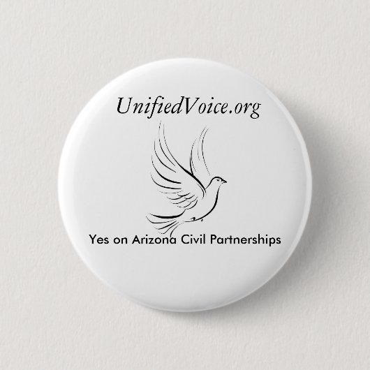Badge Rond 5 Cm boutons d'UnifiedVoice.org (Devant)