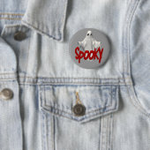 Badge Rond 5 Cm Boutons éffrayants de fantôme (En situation)
